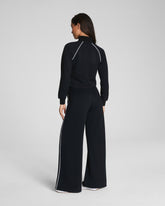 SPANX AirEssentials® Pique Half Zip Jumpsuit | Very Black